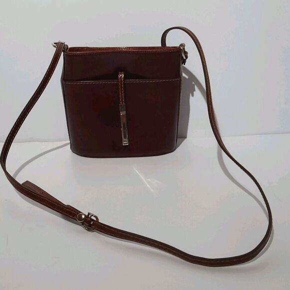 Vera Pelle Handbags - Vera Pelle Genuine Leather Crossbody Bag Purse